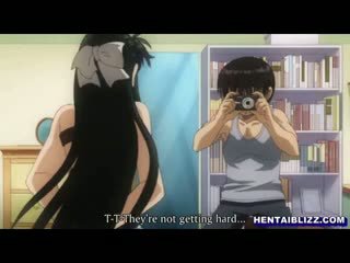 Tied lên và blindfold hentai gets handjob và photo