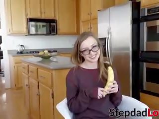 Sweet Young Stepdaughter Sucking and Fucking Big Cock in