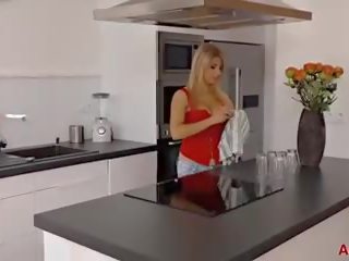 Big Tits Housewife Kathy Kozy Cleans and Fucks on.