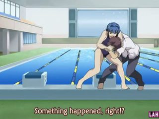 Hentai picsa -ban swimsuit sucks guys kemény fasz és gets