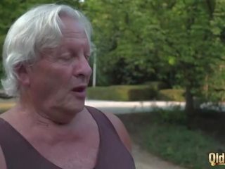 Horny Teens Fucked Together Fat Old Grandpa Hard and Make Him Cum