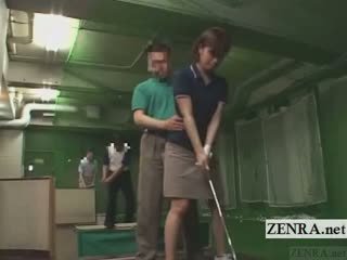 Subtitled japonais golf swing erection demonstration