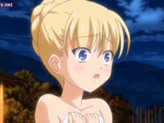 Blondīne cutie anime gets pounded