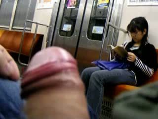 Show His Cock To Japanese Teen In Subway Video