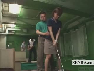 Subtitled ýapon golf swing erection demonstration