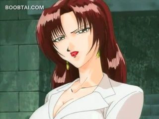 Seksi prisoner anime tyttö gets pillua rubbed sisään undies