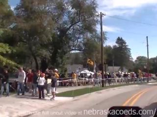 wild iowa home video tailgate partying with one girl drinking too much