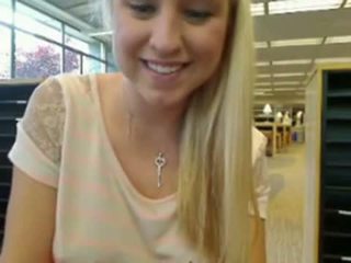 Blonde Squirts In The Library