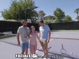 FACIALS4K Horny Redhead Mazy Myers Takes A Break From Tennis To Get Several Facials