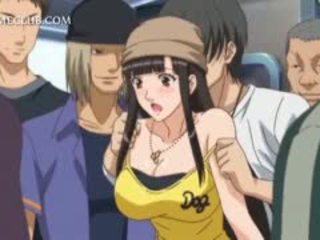 Big Titted Anime Sex Slave Gets Nipples Pinched In Public