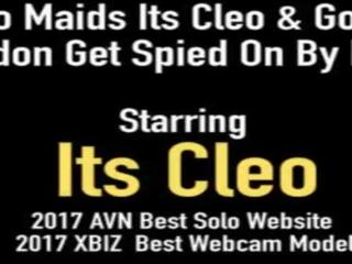 Lesbo Maids Its Cleo & Goddess Brandon Get Spied On By Perv&excl;