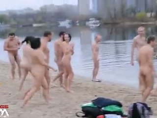 Skinnydipping Cfnm 2 - Naked Russian Couples Winte