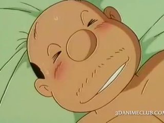 Horny anime husband nailing hard his wifes pussy