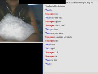 Omegle - 19yo demonstrates best knockers