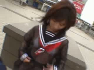 Free jav of Mikan adorable asian school girl