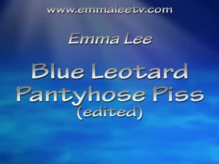 Emma lee - blue leotard rajstopy piss