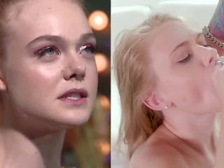 Elle fanning - rinkinys ir fake porno, porno 3d